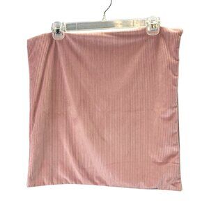 Decocrated Pink Velour Pillow Cover Pillowcase Square 17.5" Ribbed Easter 2021